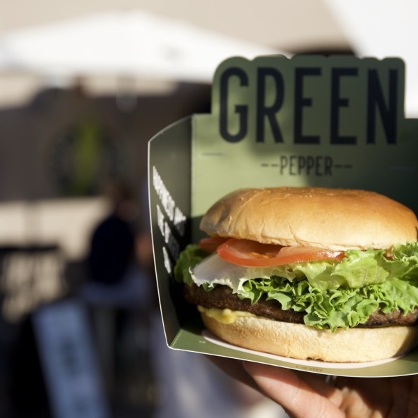 Un burger nella scatola Green Pepper